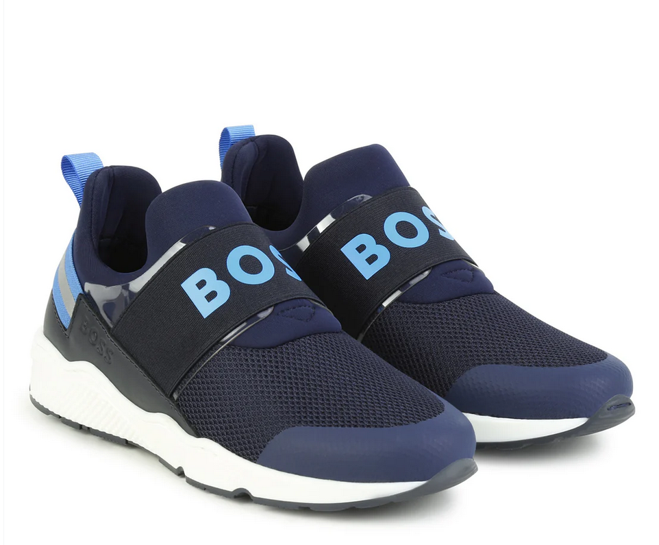 HUGO BOSS SHOES JUNIOR TRAINERS BLUE J29346 849J | eBay