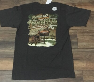 Newport Blue T-Shirt Oasis Waterfront Beach Bar Charcoal Heather  T-Shirt