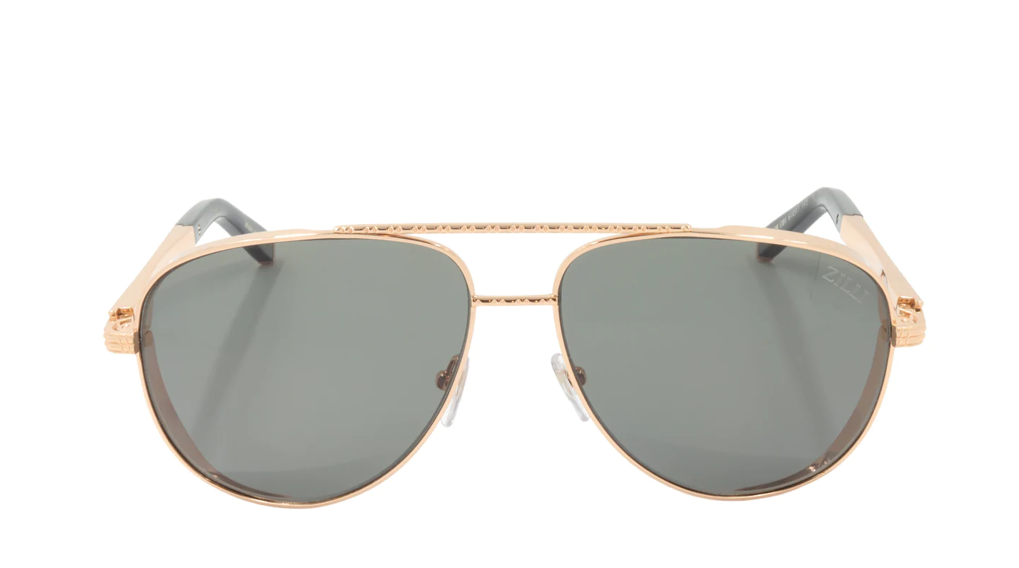 Pre-owned Zilli Brand 2022  Men Sunglasses Zi65028 C01 Authentic France Frame Case Lens In Brown
