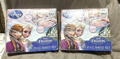 2 Disney Frozen Full Microfiber Sheet Set Anna Elsa