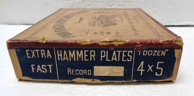 Vintage 19th Century Hammer Dry Plate Company Box of 10 Plates! Unused!