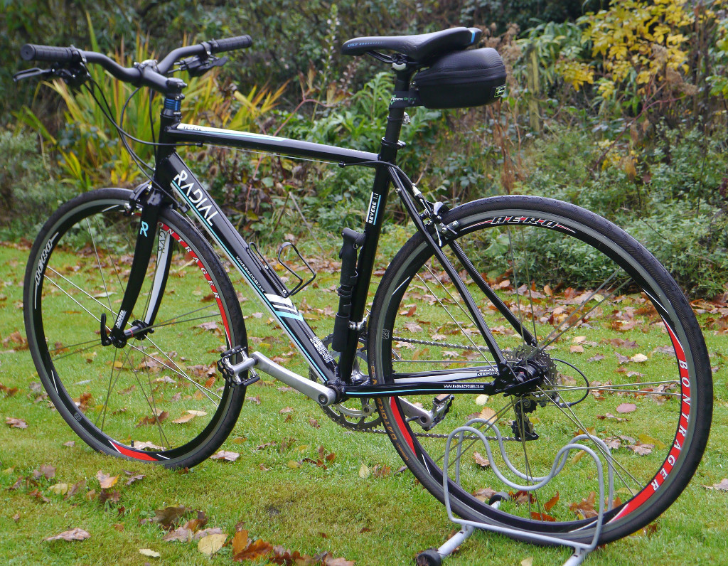 NEW Radial flat bar road bike 54cm Aluminium frame, carbon forks