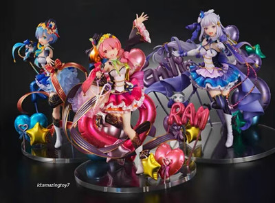 3Pcs SSF Re:zero Rem Ram Emilia PVC Action Figure Model