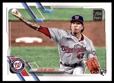 Sterling Sharp 2021 Topps Update Rookie Card RC | #US266 Washington Nationals. rookie card picture