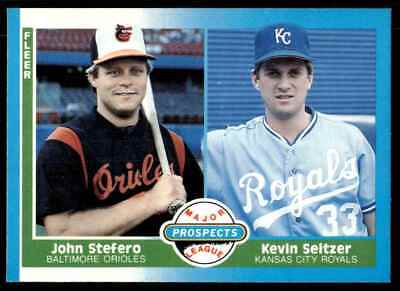 1987 Fleer Baseball Card John Stefero/Kevin Seitzer Rookie Baltimore. rookie card picture