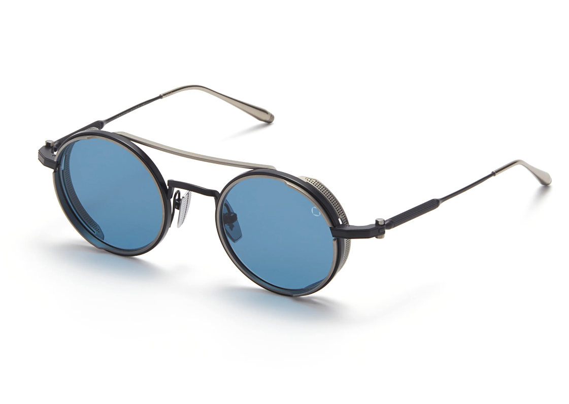 Pre-owned Akoni Sunglasses Eris Aks-505d-46 Matte Navy Blue Mykonos Edition Unisex