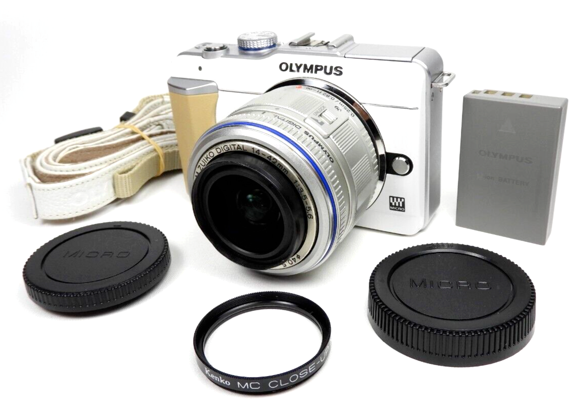 Olympus PEN E-PL1 Digital Camera White M.ZUIKO DIGITAL 14