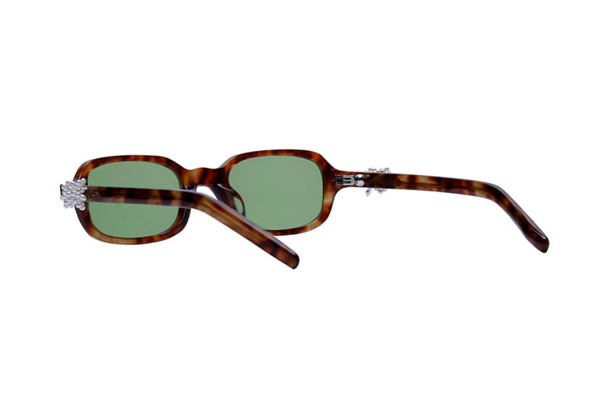 Pre-owned Mardi Mercredi Square Sunglasses M.o-002_tortoise + Ribbon Charm