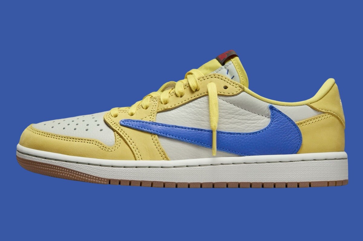 Pre-owned Nike Air Jordan 1 Retro Low Og Sp Travis Scott Canary Dz4137-700 Womens In Yellow