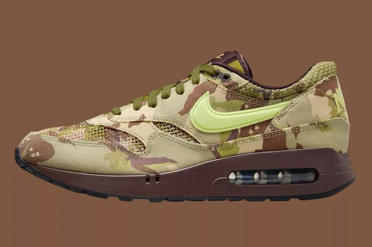 Nike Air Max 1 86 OG Shoes Camo Earth Oil Green Retro FN8358-200 Mens Size