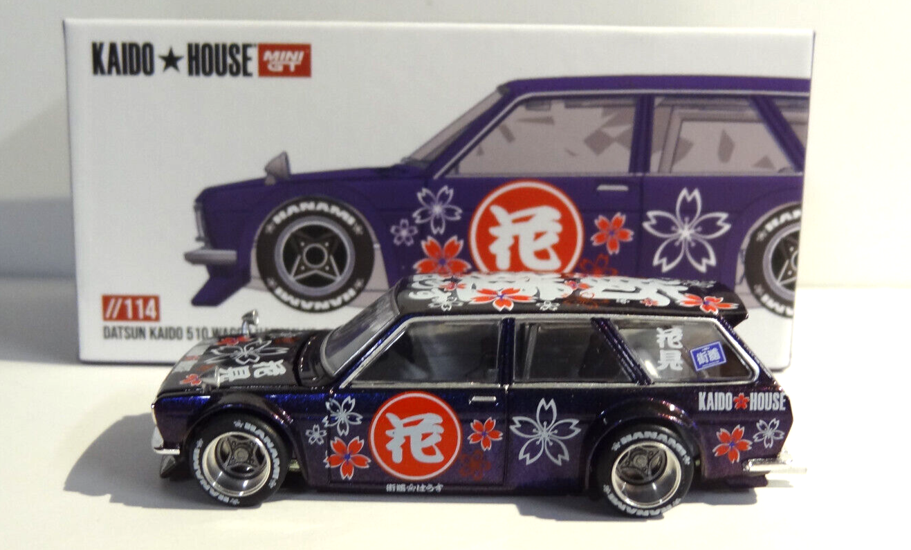 KAIDO HOUSE DATSUN 510WAGON ミニカー 花柄　チェイス 1/64 MINI GT KAIDO HOUSE DATSUN 510 WAGON HANAMI V2 LITE