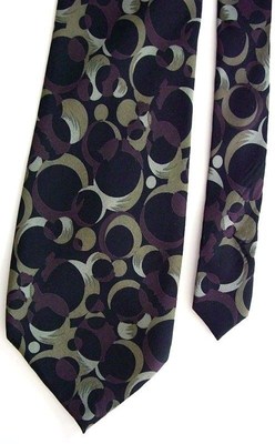 Generic Men's Silk Novelty Neck Tie Black Multi 3.75'' x 60''