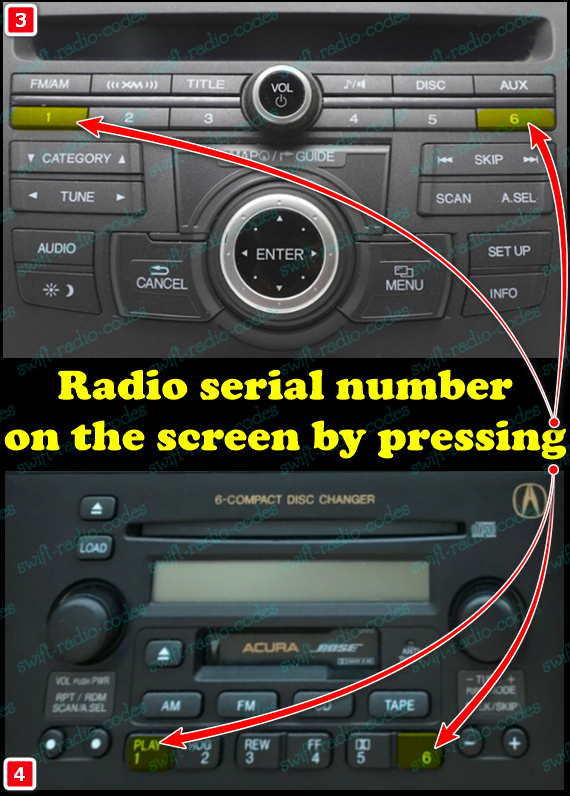 Acura Radio Code CL ILX Integra Legend MDX NSX RDX RL RLX RSX TL TLX