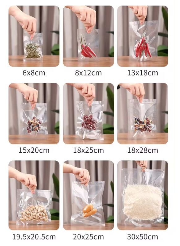 500 packs Vacuum Sealer Bags Poly/Nylon Food Storage Package All Sizes Chamber