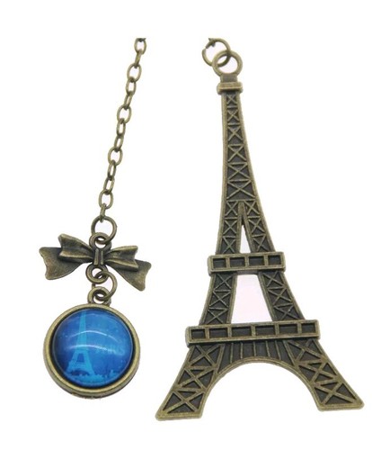 Eiffel Tower paris Metal Bookmarks  Book Gift Stationery antique brass almost 3