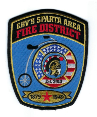 Erv's Sparta Area (Monroe County) WI Wisconsin Fire District patch - NEW!