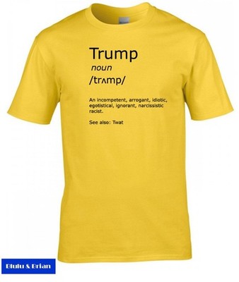 Anti Donald Trump dictionary definition T-shirt "tw*t" funny rude USA Unisex