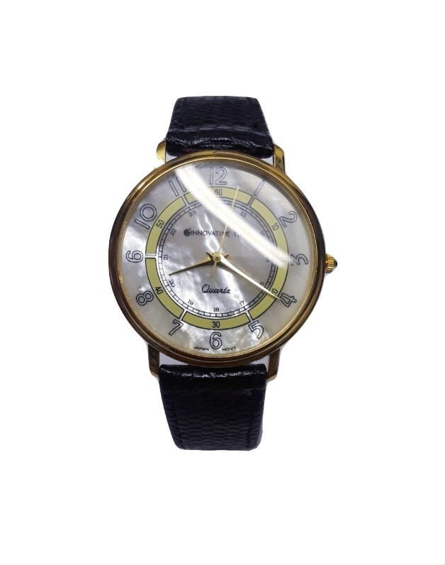 Innovative Time Pearl Analog Quartz Wristwatch w/Genuine