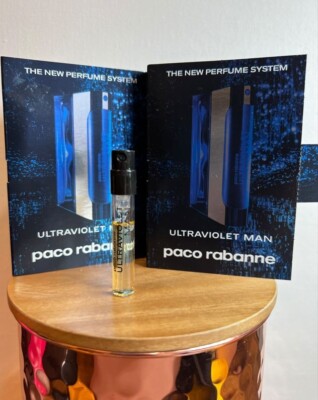 2 Ultraviolet Man Paco Rabanne Sample Sprays .05 oz each EDT * New * Vintage *