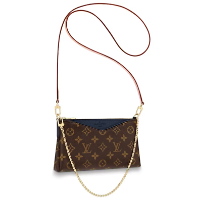 LOUIS VUITTON Monogram Canvas Pallas Clutch Crossbody Bag