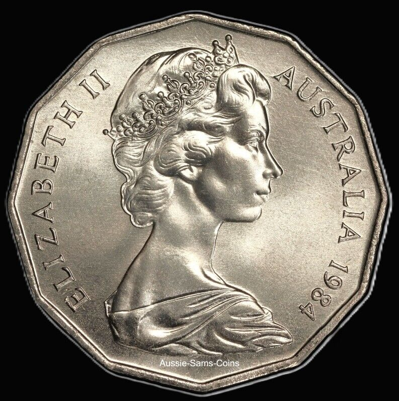 【値下げ】 50c Uncirculated Australia 1984 Fifty Elizabeth - Coin Cent コレクション