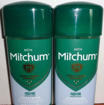 Mitchum Men Triple Odor Anti-Perspirant Deodorant Unscented Gel 2.7oz Pack of 2