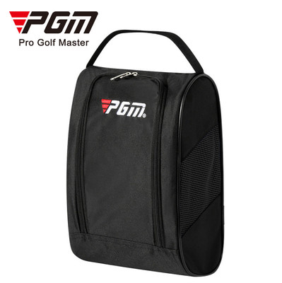 PGM Golf Convenient and Breathable Wear-resistant Nylon Shoe Bag (Black, Black)
