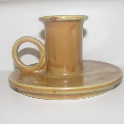McCoy Pottery Chamberstick Finger Candleholder Candle Holder Mt Clemens Era