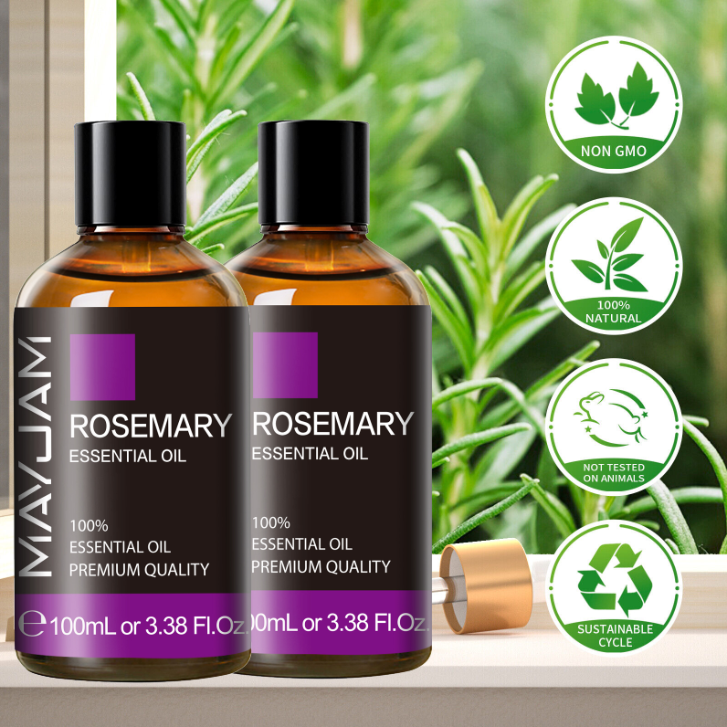 Rosemary Essential Oil 100% Pure Natural Diffuser Therapeutic Hair Growth Soap