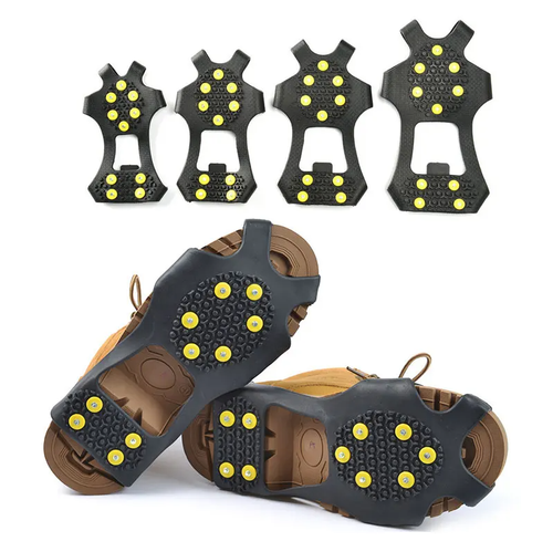 10Studs Ice Climbing Crampons Snow Grips Anti Slip Shoe Boot Cleats Spikes Sport