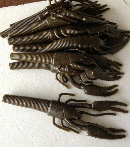 10 POUNDS OF WAVE WORMS 7/" TIKI-LOBSTER BULK HUGE CRAWFISH LURE Strawberry Red