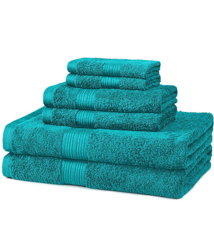 New Bath Towel 6 Piece Set 100 Cott