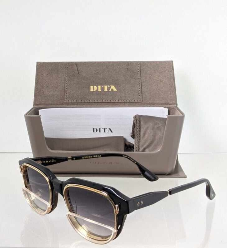 Pre-owned Dita Authentic  Sunglasses Varkatop Dts 707-a-01 Black Gold Frame Limited Edi In Gray