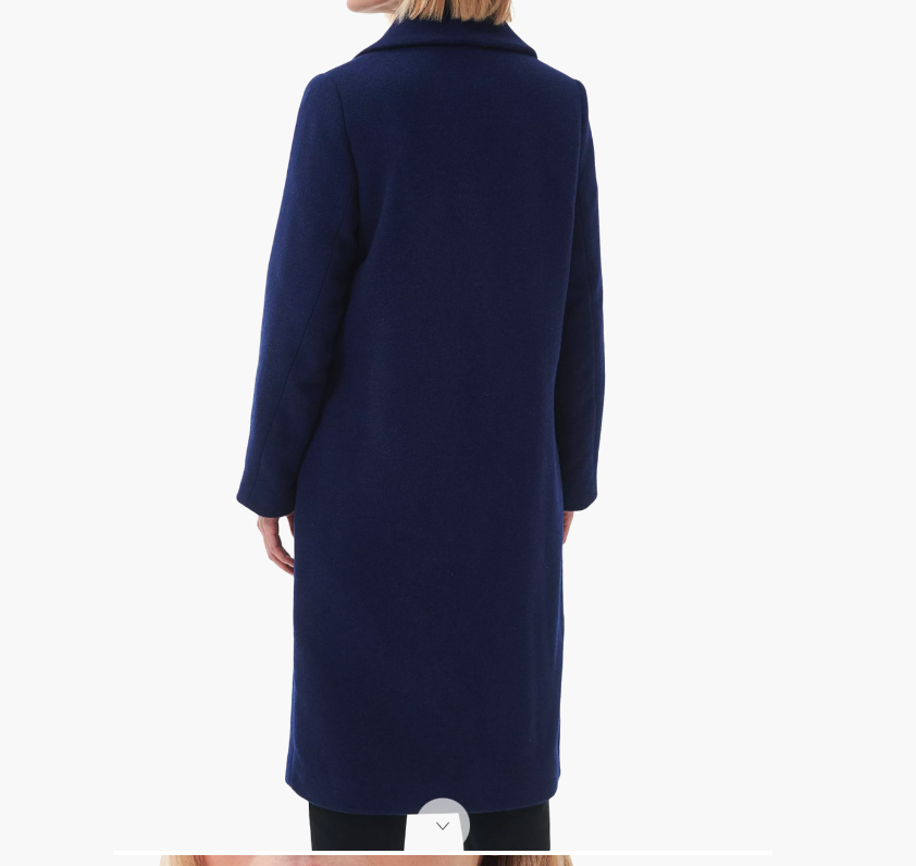 Pre-owned Barbour Angelina Flattering Longline Wool-ble Coat Msrp$680 Gorgeous Azure Blue