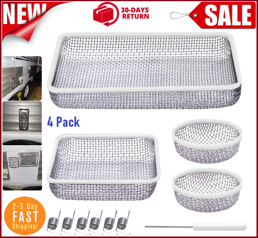Vent Screen 4 Pack Flying Insect Bug Cover Camper Heater Exh
