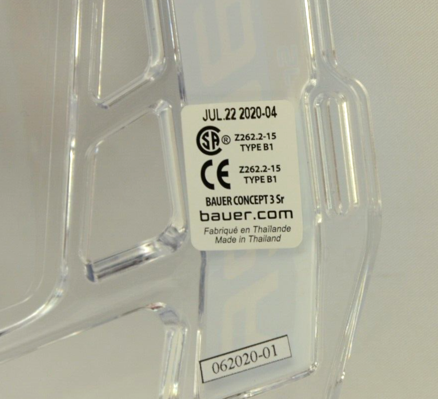 Bauer Concept 3 Full Face Shield Senior (0912-4876)