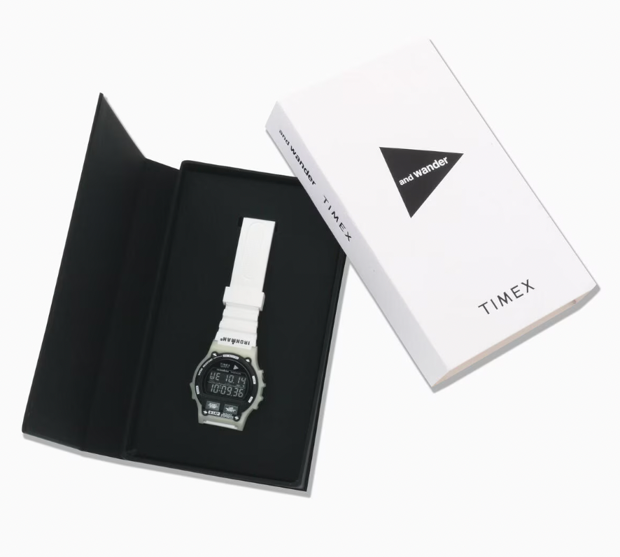 Pre-owned Timex 2024  × And Wander『ironman 8-lap』wristwatch Japan Limited White