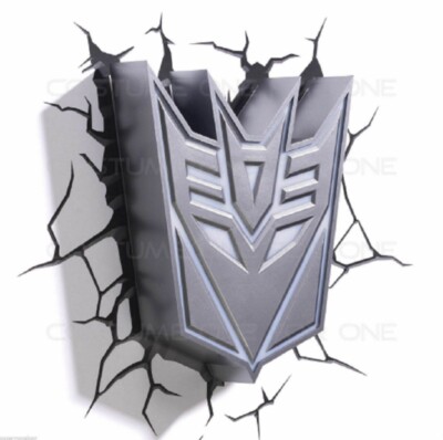 Transformers Shield 3D LED Night Light Decepticon Deco Wall Nightlight Christmas
