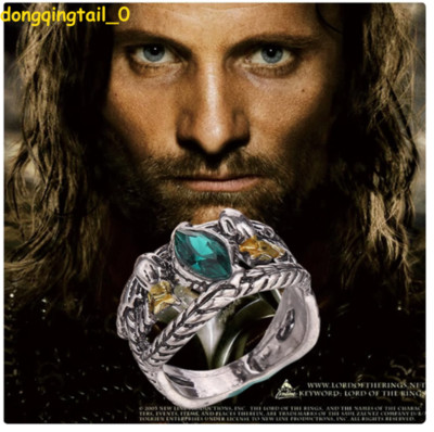 Lord of the Rings Aragorn's Ring Of Barahir Ring Cosplay 925 Sterling Silver New