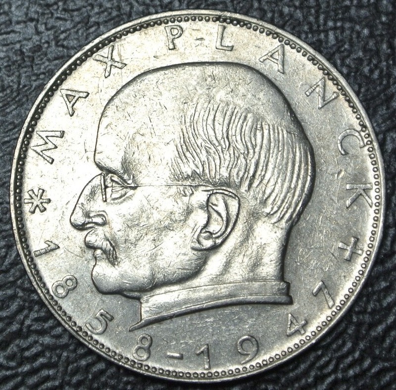 1957 G GERMANY 2 DEUTSCHE MARK COPPERNICKEL Max Planck Nice eBay