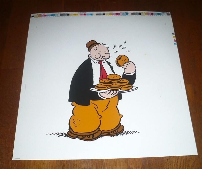 Poster Affiche Gontran Popeye - Epreuve De Photogravure /  33,5 Cm X 35,5 Cm