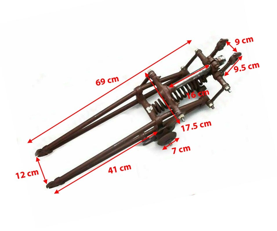For Triumph 3SW 3HW Complete Front Girder Fork Springer Assembly Primer Coated