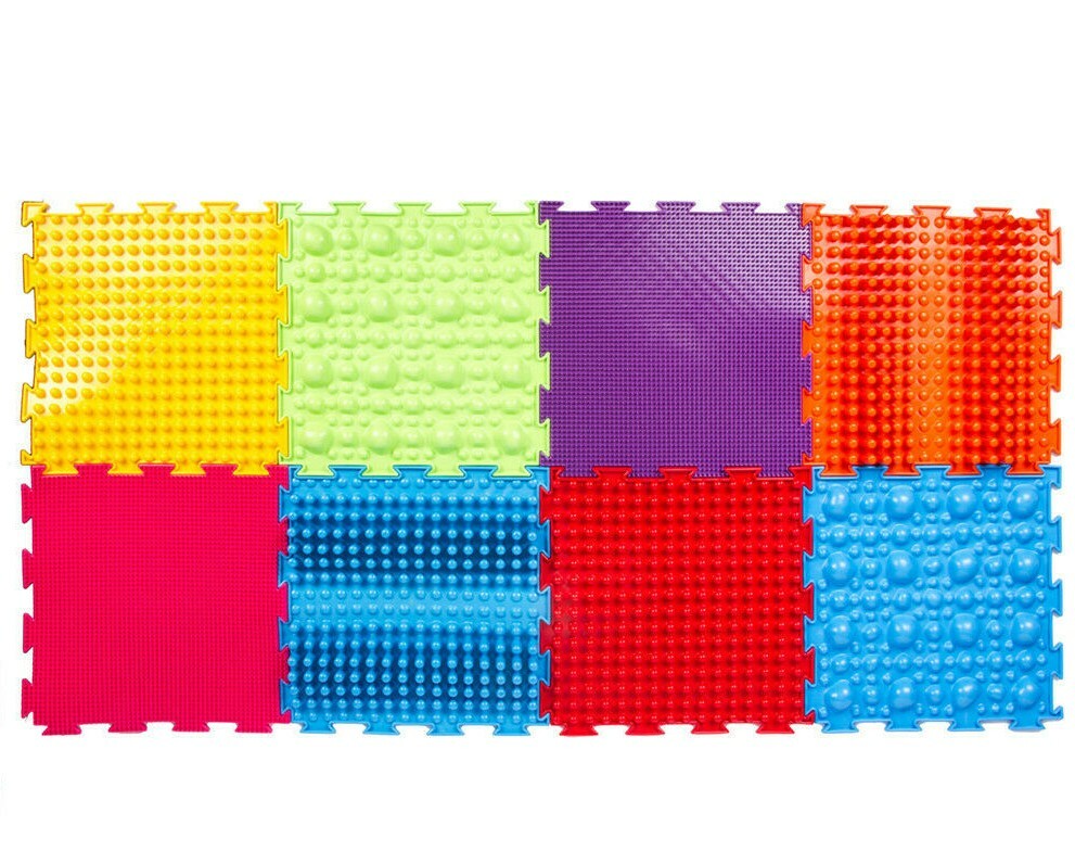 Orthopedic Sensory Floor Mats Set of 8 Pads by ORTODON Foot Massage Kids