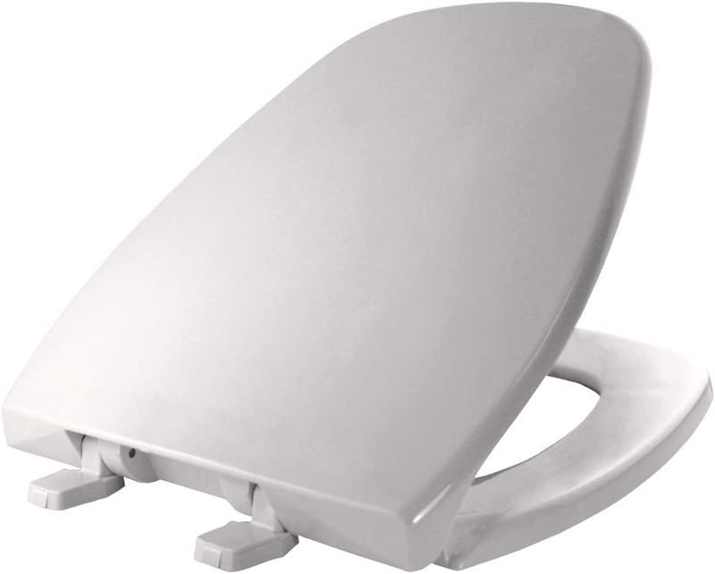 BEMIS 1240200 000 Eljer Emblem Plastic Toilet Seat, ROUND, W