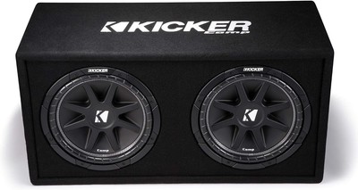 Kicker 43DC122 Dual Comp 12-inch Vented Subwoofer Enclosure 2-Ohm, RoHS... 