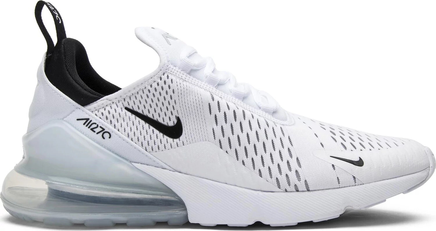 

Nike Air Max 270 White Black Кроссовки Обувь Спортивная одежда AH8050-100 Мужские 8-9, Белый, Nike Air Max 270