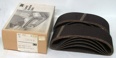 Lot of 10 x 3M 241D Three-M-Ite Resin Bond Cloth Sanding Belts 3'' x 21'' 40x Grit