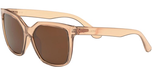 Serengeti Wakota Womens Shiny Crystal Peach Square Sunglasses SS536001 - Italy