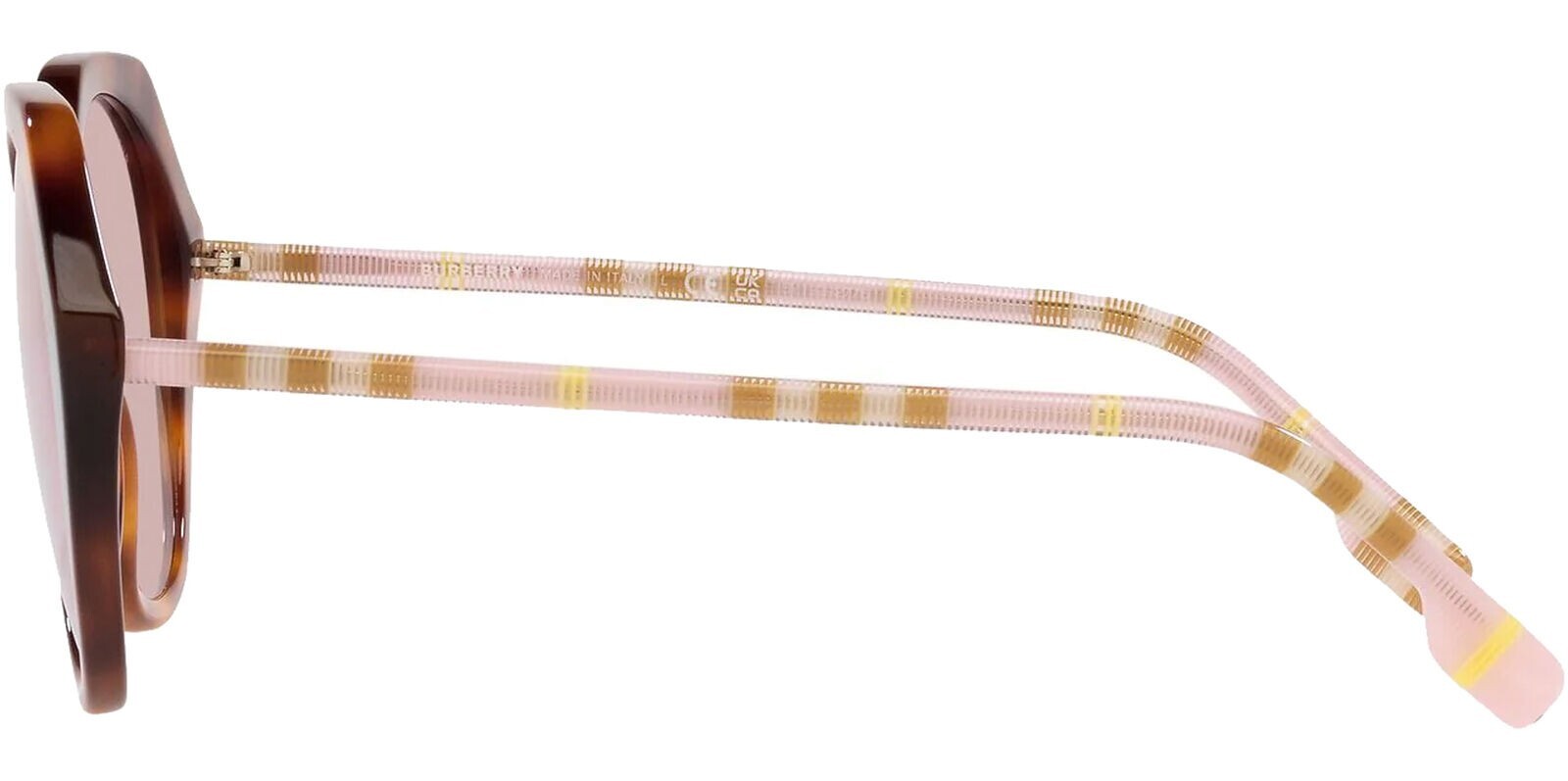 Pre-owned Burberry Vanessa Women's Havana Geometric Sunglasses - Be4375 40195 55 - Italy In Pink