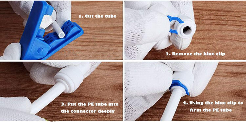 1/4" OD Quick Connect Push in to Connect Water Tube Fitting 10pcs+1/4 inch RO Wa